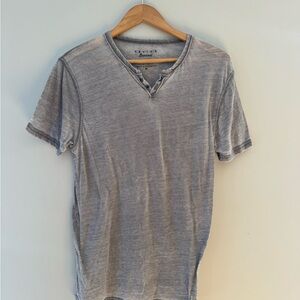 Lucky Brand Men's Heathered Gray V-Neck Tee